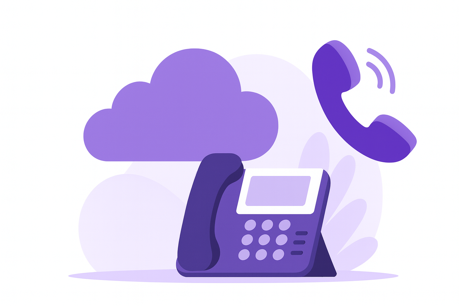 Cloud-Telefonie und VoIP-Kommunikation Symbol