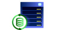 Datenserver mit Backup-Symbol