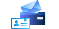 E-Mail-Symbol mit ID-Karte