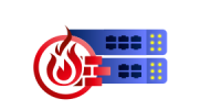 Firewall-Symbol vor Servergrafik